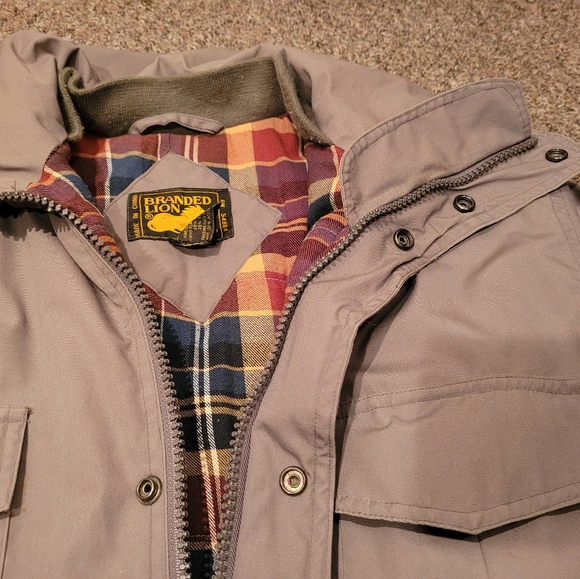 Vintage Branded Lion Gray Ranch Work Coat - Picture 11 of 12